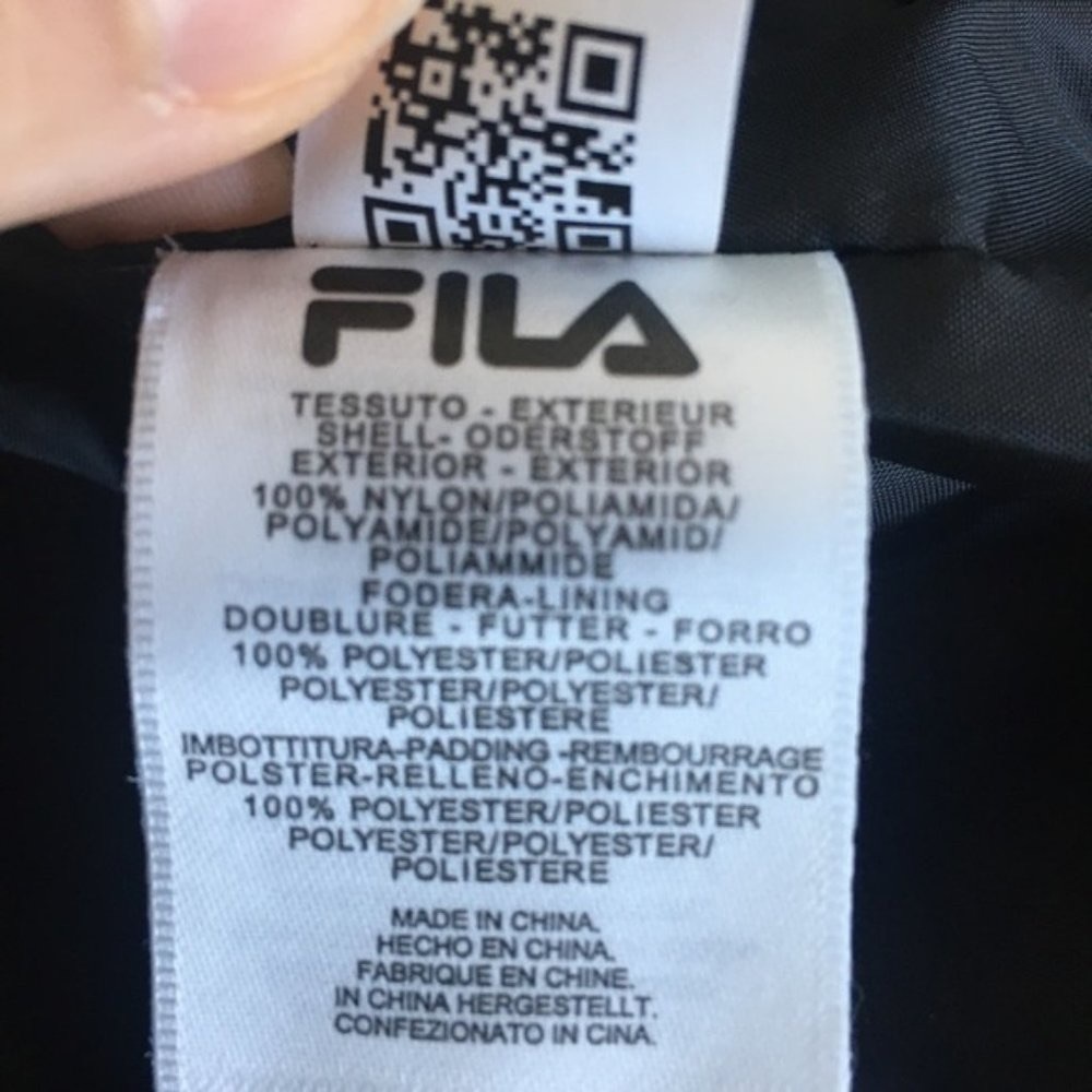 Fila Duccio Bomber Zip Up Black Jacket With Logo Small - Picture 5 of 11